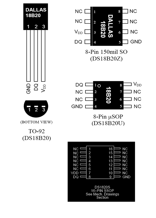 корпуса ds18b20