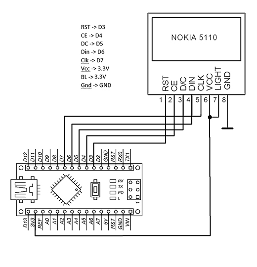 подключение Nokia-5110